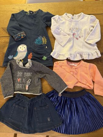 Baby-Set 6–12M: Kleider, Pullover & Röcke (6 Stk.)