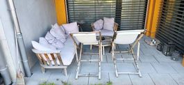 Gartenmöbel-Set aus Holz zu verkaufen