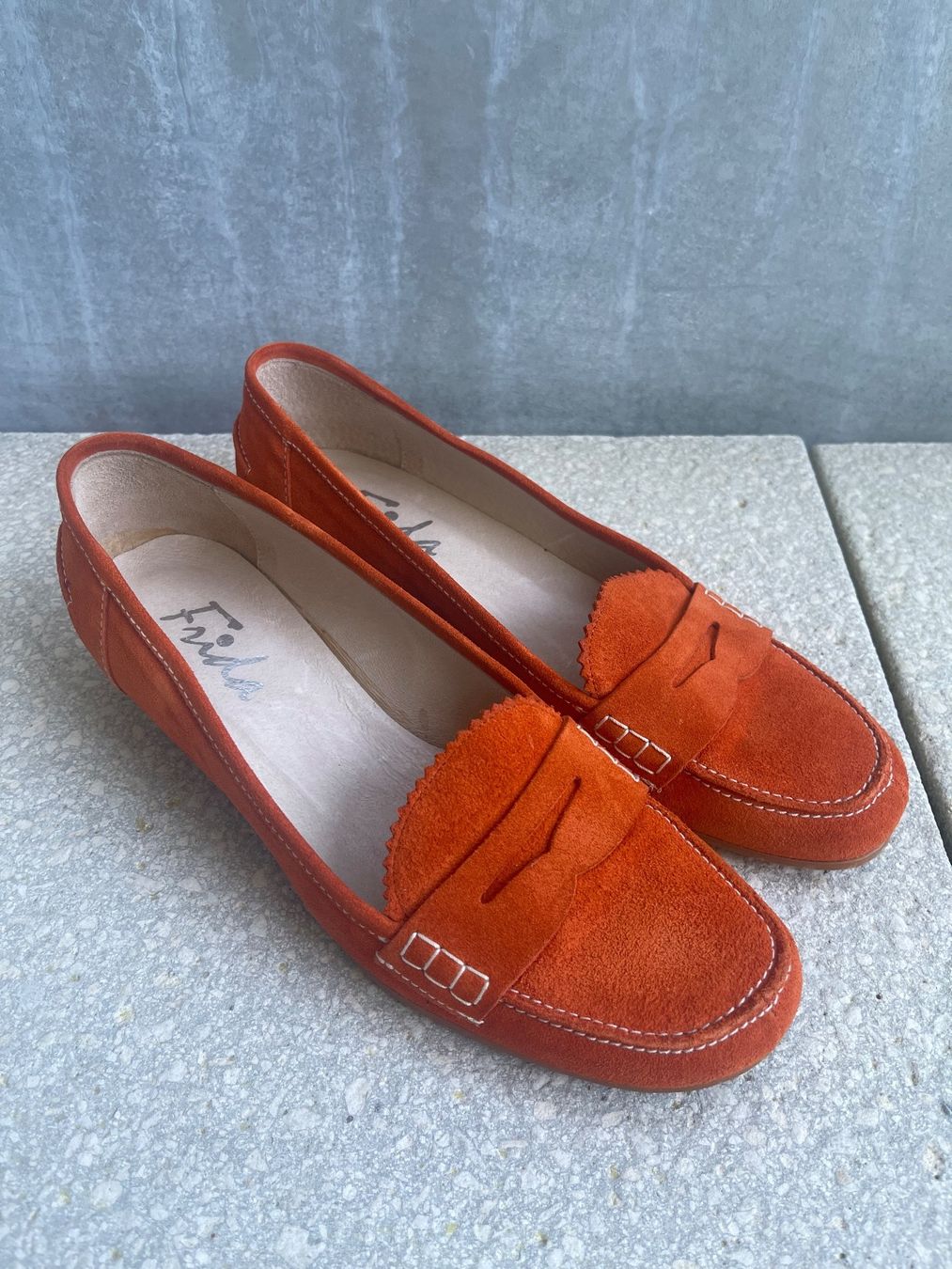 Damenschuhe: Frida Pumps Leder Orange Gr. 37 – Neu (gemäss Beschreibung) aus Brütten von Rod816