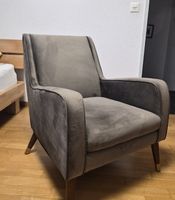 la redoute Schweiz Sessel microfaser olive grün Holz Beine