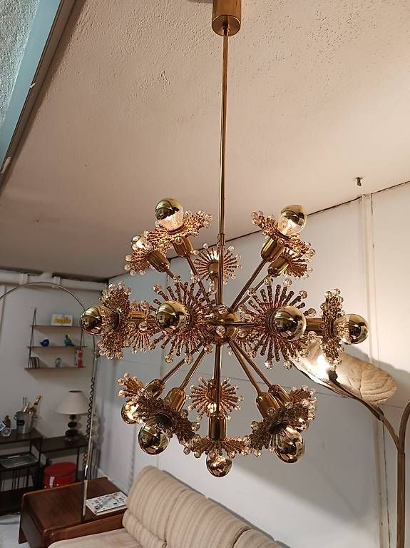 Lampadari & plafoniere: Sputnik Deckenlampe vintage 70s goldig – Usato da Winterthur venduto da style-and-design.zrh