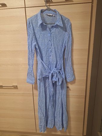 Robe & Other Stories, bleue ciel à pois, neuve, viscose T 38