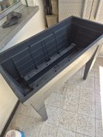 Vaso fioriera rialzato per esterno in plastica col.antracite