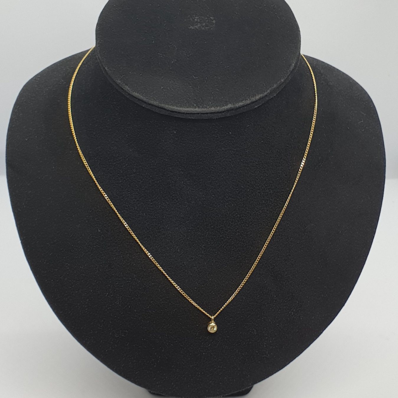 Ketten: Echt 18K Gold - Kette mit Brilliant – Gebraucht aus Luzern von Luzern-Goldhaus