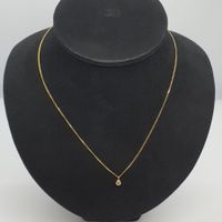 Echt 18K Gold - Kette mit Brilliant