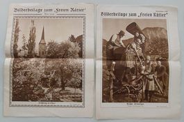 2 antike Zeitschrift "Freier Rätier" Bilderbeilage 1926 1929
