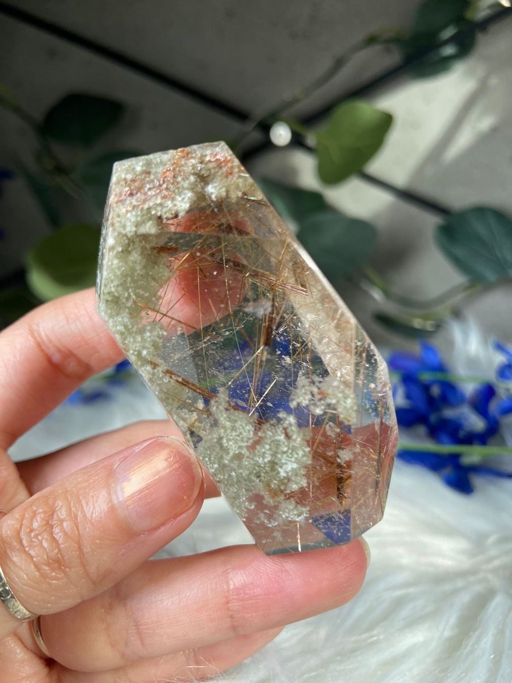 Pietre preziose: Gartenquarz mit bronzefarbenem Rutil – Usato da Neuheim venduto da m.hald 3