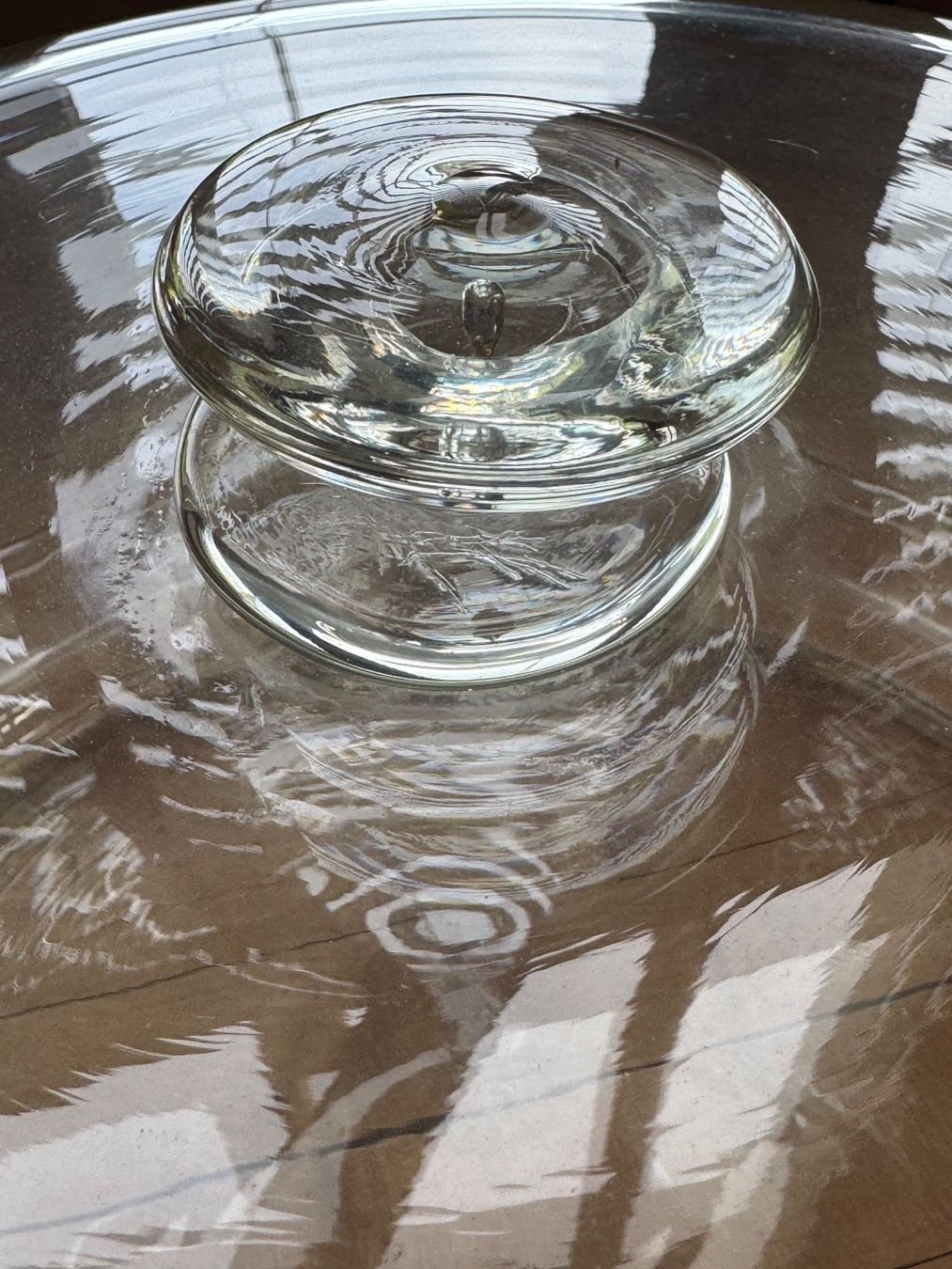 Verres: Prächtige Glasplatte mit Glasglocke – D'occasion à Thalwil par Batlizh 2