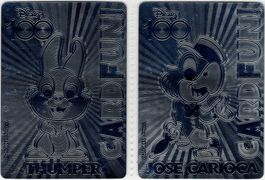 2 seltene japanische Disney 100 Spezialeffekt Karten