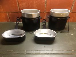 Schweizer Armee Gamellen Feuerstelle Gamelle Feldkocher Lot