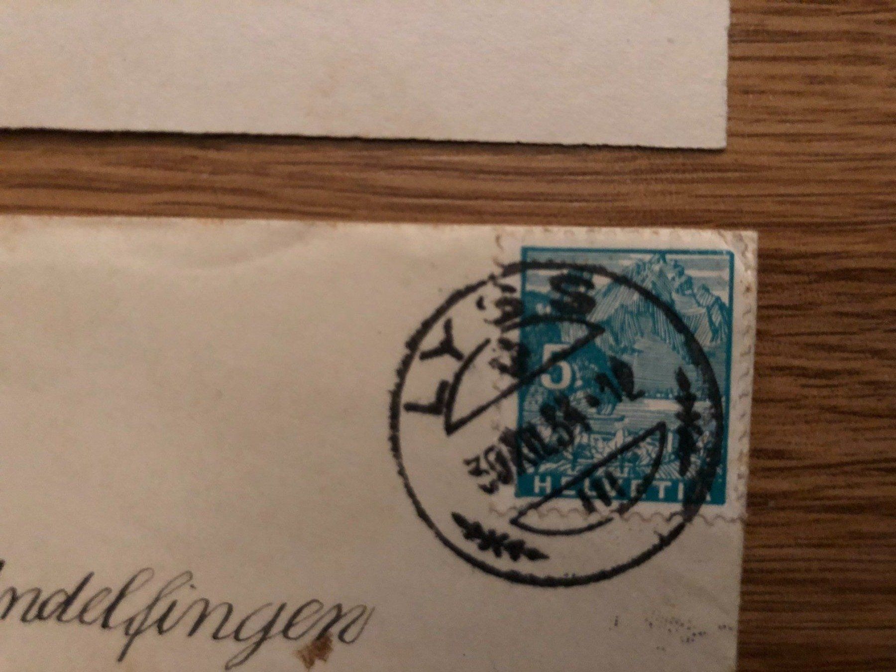 Tous les timbres: Kleinbrief mit Neujahrskärtchen, Lyss 30.XII.34 – D'occasion à Landquart par interesse63 1