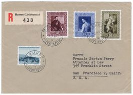 40 Rp. Gemäldemarke mit ABART auf Chargé von MAUREN i.d. USA
