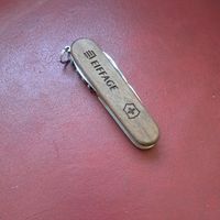 Victorinox Taschenmesser Holz Eiffage Gravur gebraucht