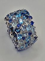 Blau Safir mit Topas Ring