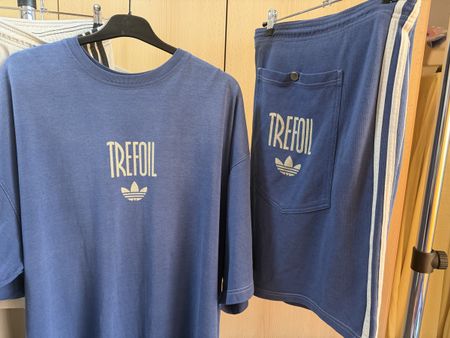 Adidas T-Shirt und Shorts blau Grösse XL