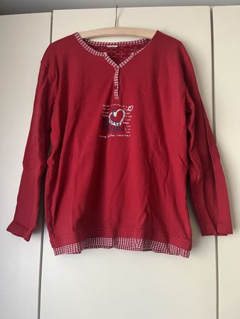 Schlafanzug Damen rot karierte Details guter Zustand