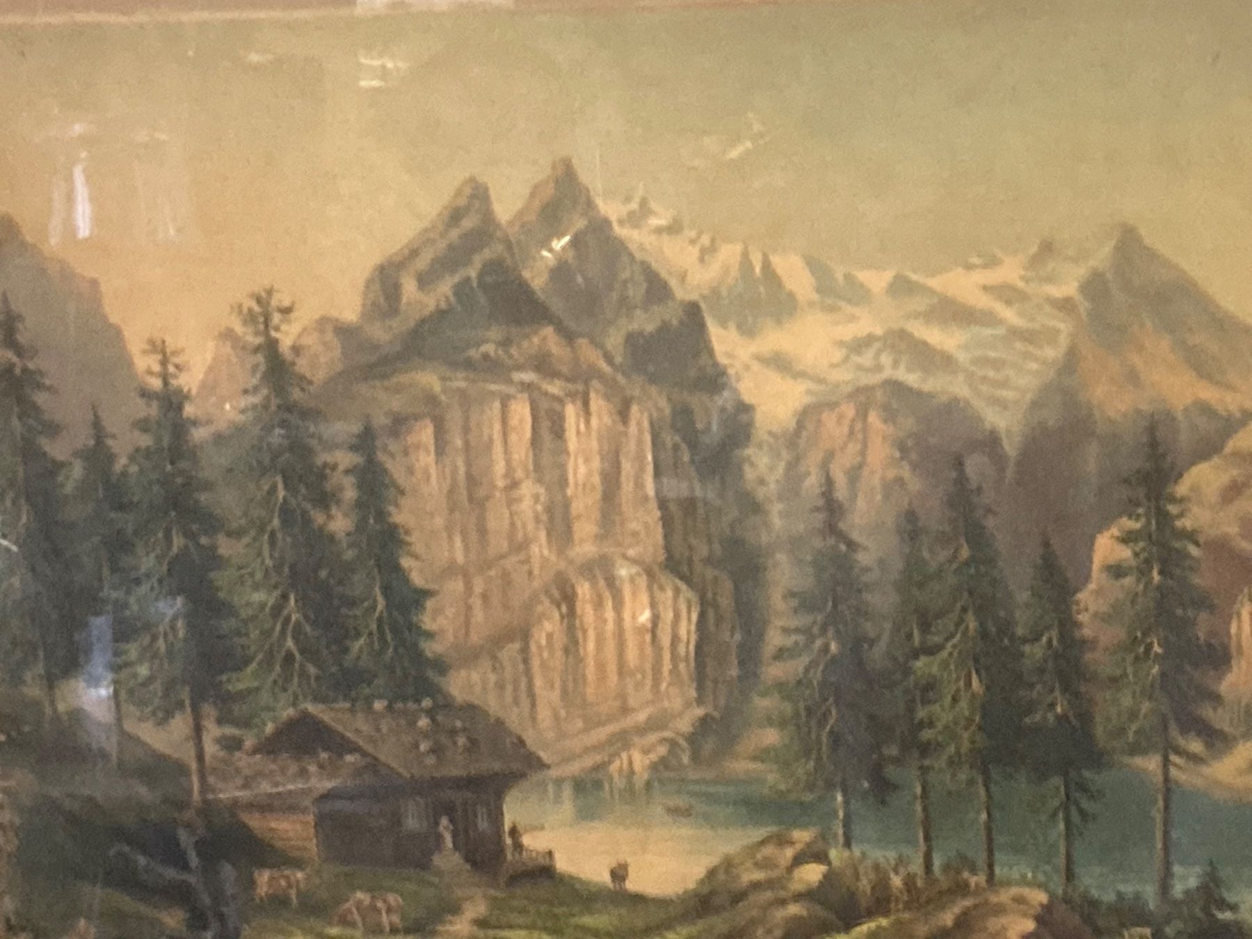Dipinti: Antikes 3D Bild Collage Oeschinensee anonym – Usato da Bern venduto da Jwpm66 1