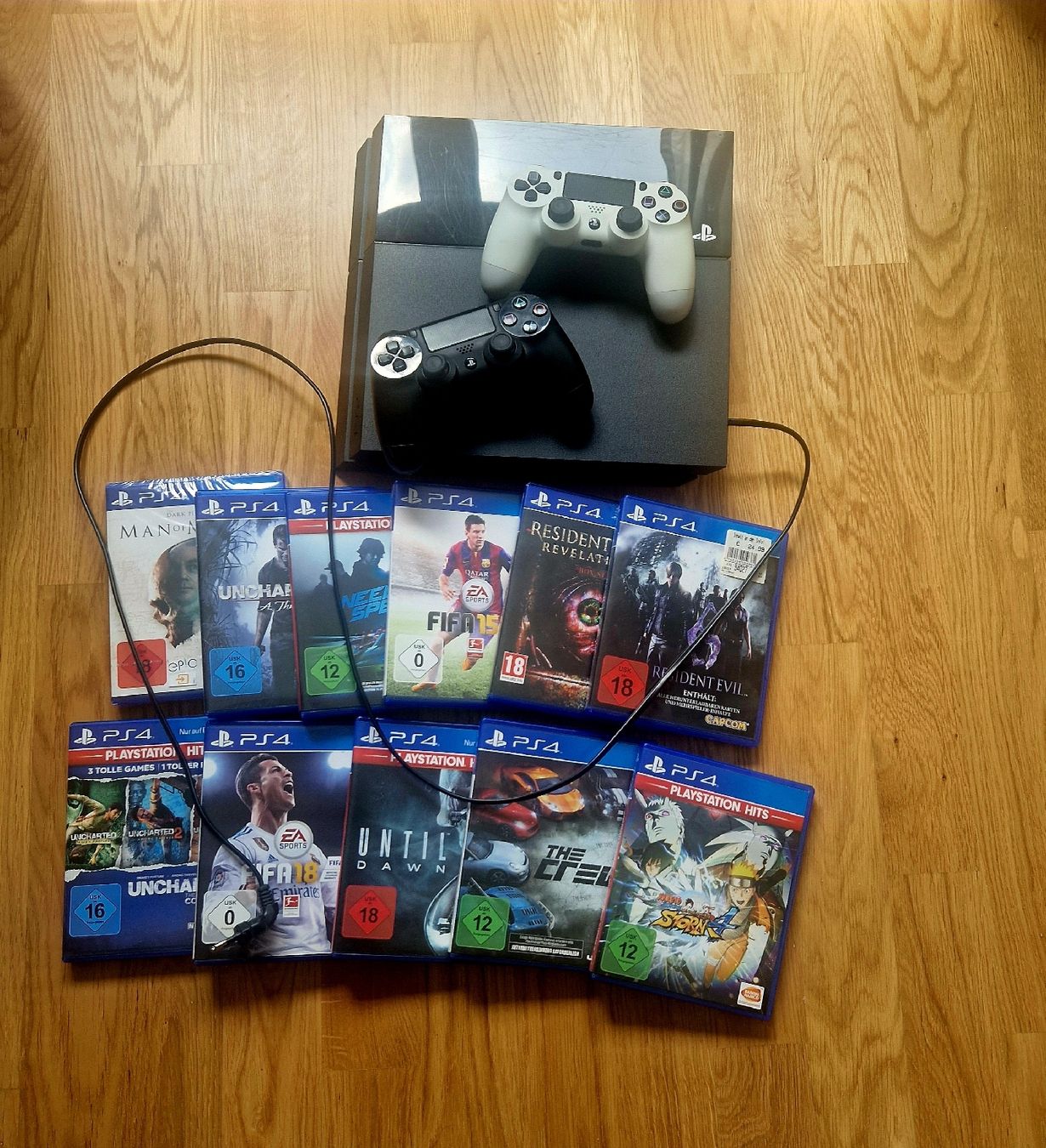 Konsolen: Playstation 4 PS4 mit 2 Controller und 11 games ab 1 Chf – Gebraucht aus Brugg AG von Sasch09 2