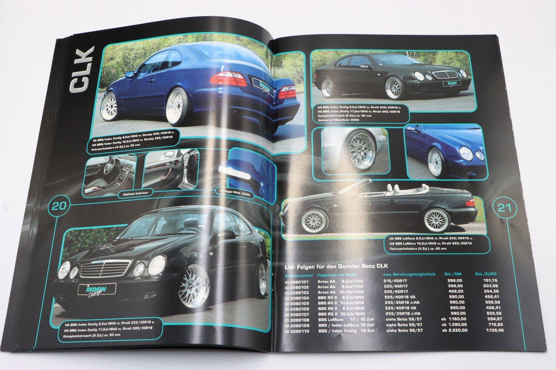 Mercedes-Benz Documenti: Inden Design Mercedes Tuning Modellprogramm 2000 Prospekt – Usato da Bühl b.Aarberg venduto da Collectorpassions 5