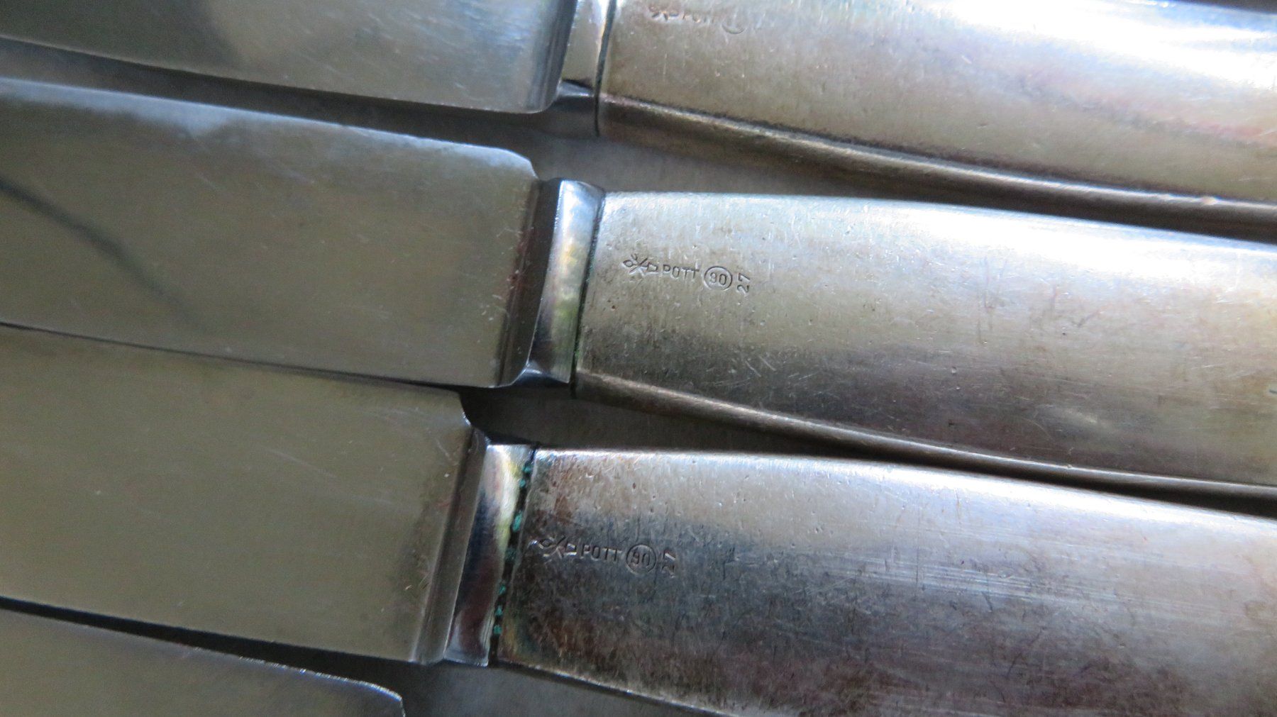 Pott Posate: Vintage Pott Messer Versilbert – Usato da Pfungen venduto da arteo 9