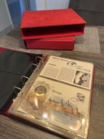 2 Münz-Briefe aus aller Welt Alben + Schuber – 40 Münzbrief