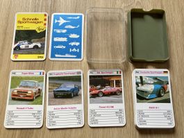 Schnelle Sportwagen Quartett-Spiel – top Zustand, Sommer-Fun