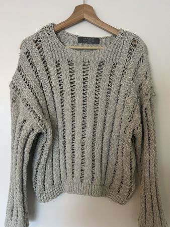 Grauer Strickpullover Gr. M