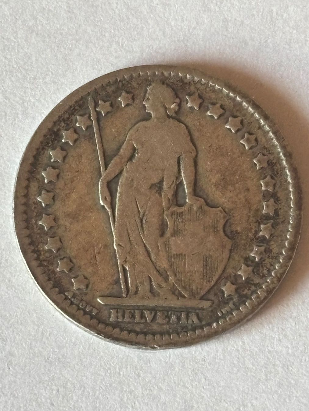 Tutti le monete: 1 Fr. Silbermünze 1914 – Usato da Salvenach venduto da Haeseli59 1