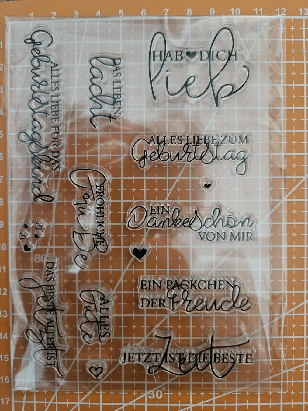 Timbri: Silikonstempel Nr.497, Geburtstag, Texte – Nuovo e nell'imballaggio originale da Gretzenbach venduto da Fliegepilz56 1