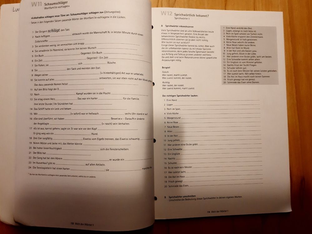 Deutsch Bücher/Welt der Wörter komplettes Set mit Lösungen! Kaufen