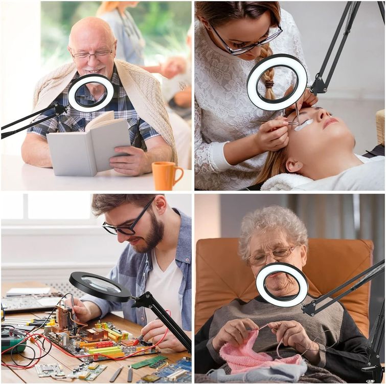 XL Flexibel 72 LED Lupenleuchte mit Ständer 8X (Neu und ...