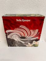 Belle Epoque Glasschale im floralen Wirbel-Design