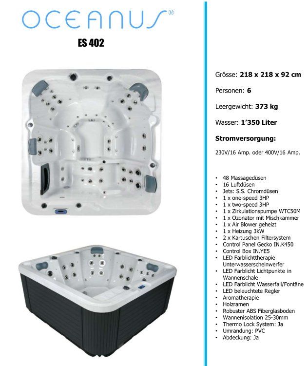 Whirlpool: Whirlpool - Oceanus ES402 - 6 Personen – Usato da Rothrist venduto da Schrottbox 8