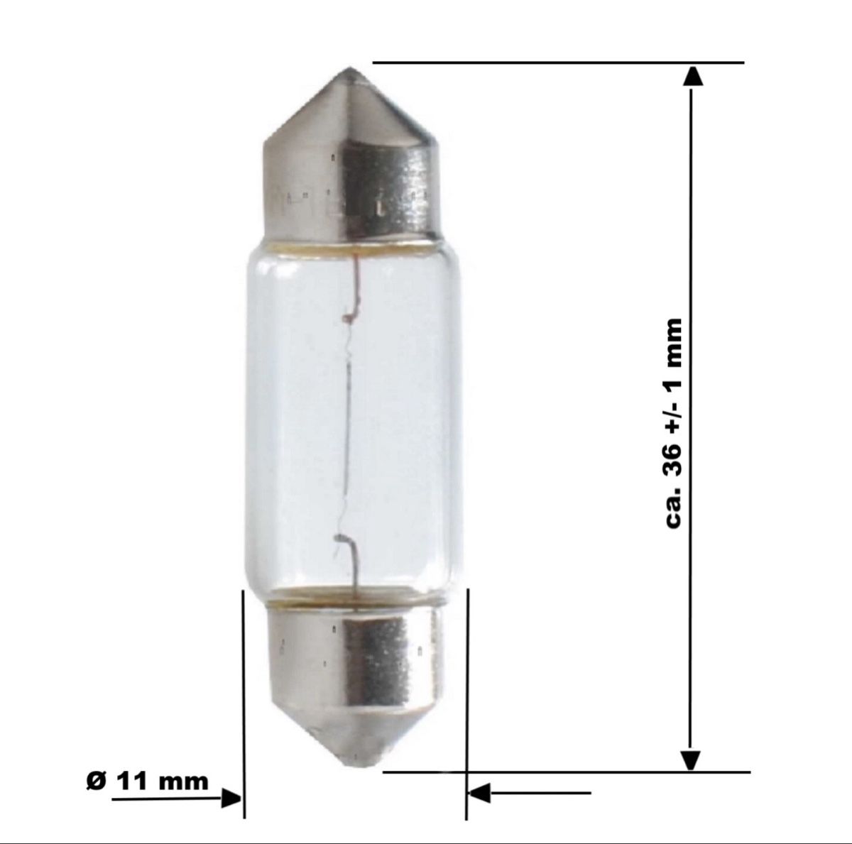 Lampade: 10x 24V 5W Soffitte,11x36mm C5W, – Nuovo (secondo la descrizione) da Grenchen venduto da r_line 1