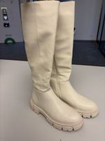 Trendige, hohe Winterstiefel in Creme-Weiss, Grösse 38