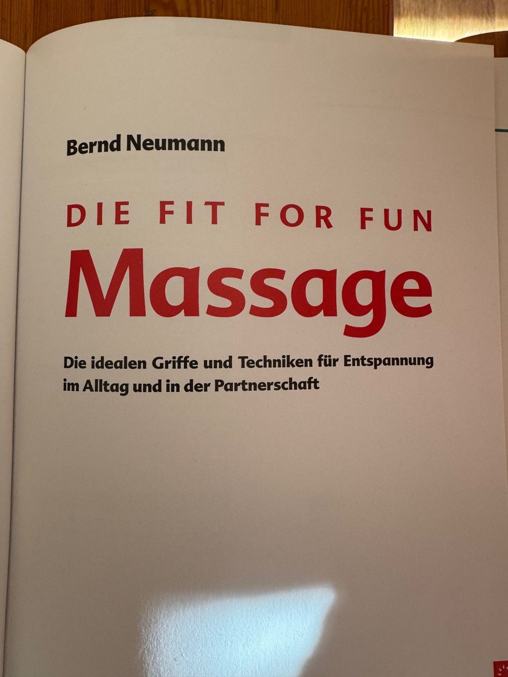 Bücher: Massage-Buch: Fit for Fun - Entspannung – Gebraucht aus Neftenbach von Rose40 4