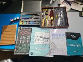 umfangreiches Kalligraphie - Set