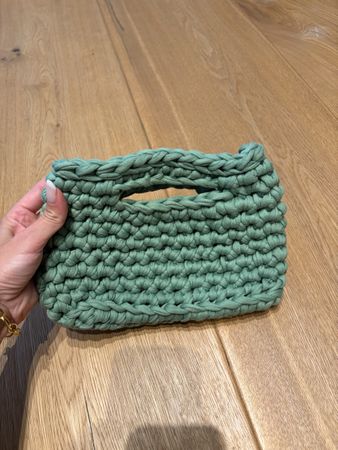 Gehäkelte Tasche Bananoa grün neuwertig