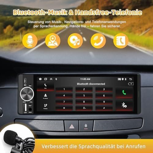 Ecrans: Bildschirm Single-DIN Kabelloses CarPlay Android Auto 6 – Neuf avec emballage d'origine à Hundwil par pak_7zvn 4