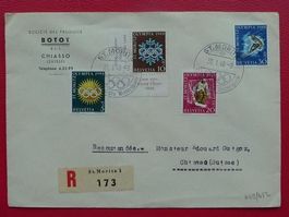 1949 St.Moritz Olympia Satzbrief, sauber erhalten, preiswert