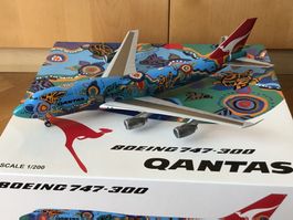 Qantas B747-300 "Nalanji Dreaming" - VH-EBU - JC Wings 1/200