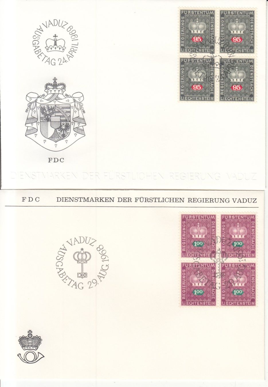 Tutti i francobolli: LBK 45 - 56 im 4er-Block FDC – Usato da Bürglen TG venduto da StampGraf 5