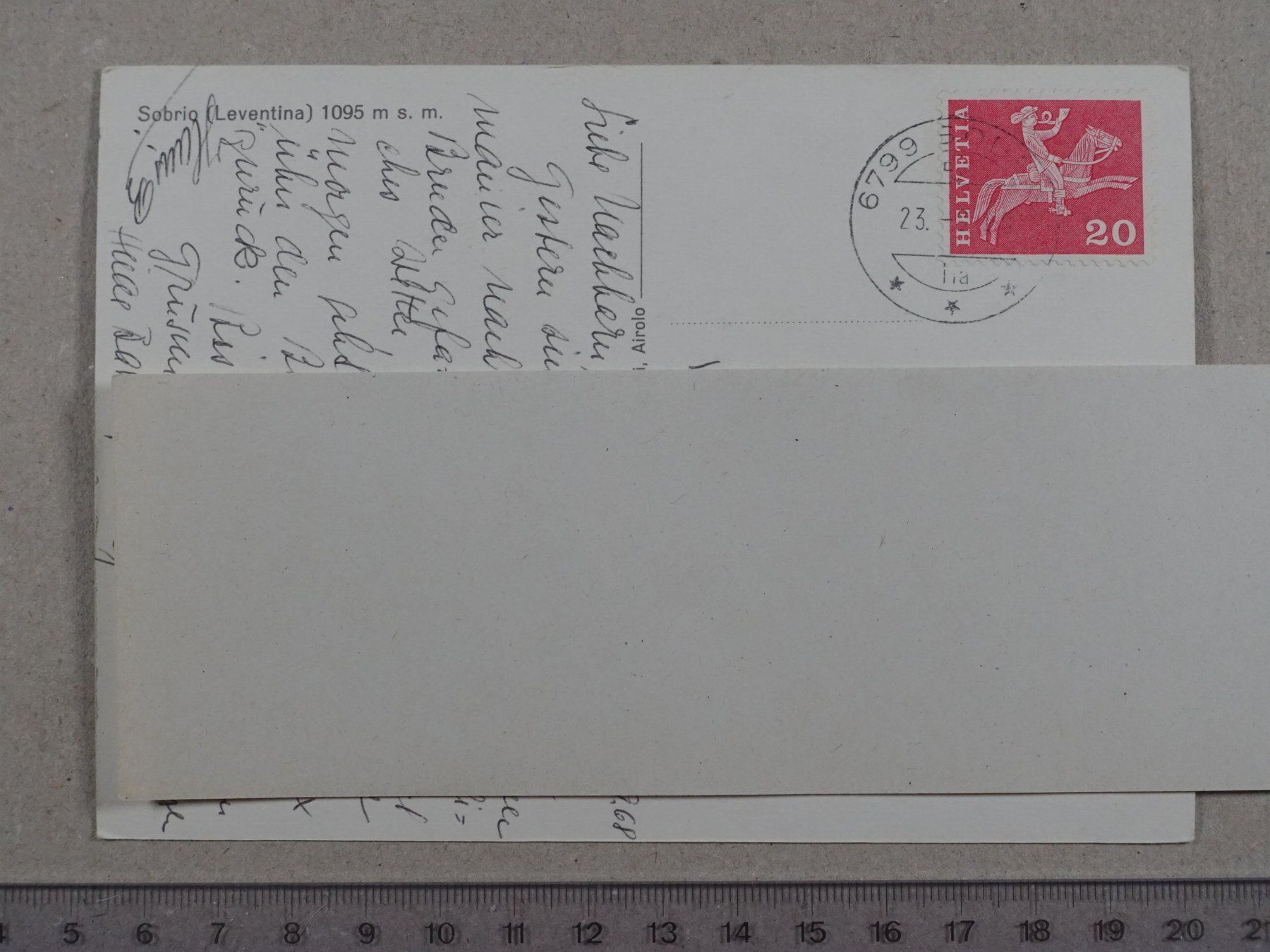 Ansichtskarten: Sobrio, Leventina, 1968 – Gebraucht aus Lenzburg von fh1 1