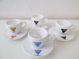 4  Espressotassen  mit 4 Untertasse ,Italy