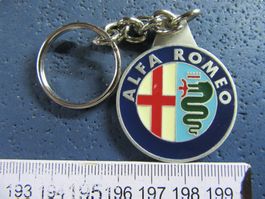 ALFA ROMEO AUTO LOGO SCHLÜSSELANHÄNGER ENAMEL PEWTER