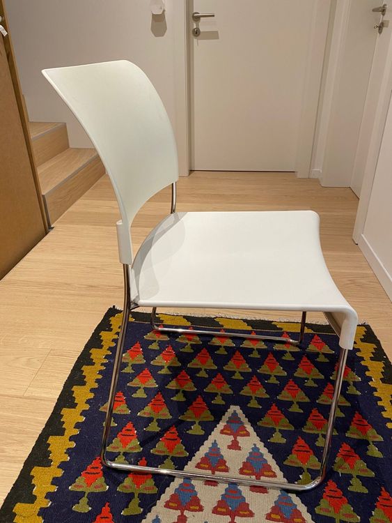 Set von 4 weisse Vitra HAL RE Sledge Stuhlen | Kaufen auf Ricardo
