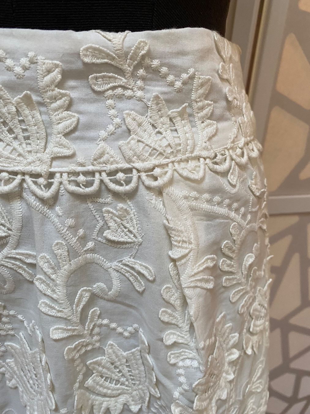 Cream Gonne: Pretty cream cotton skirt. S – Nuovo (secondo la descrizione) da Grund b. Gstaad venduto da PlageNeige 2