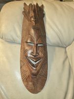 Afrikanische Holzmaske, Handgefertigt, Wanddeko, 50 cm (D)