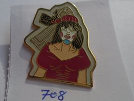 1  Pin, Vintage, asiatische Frau, Rarität (708)