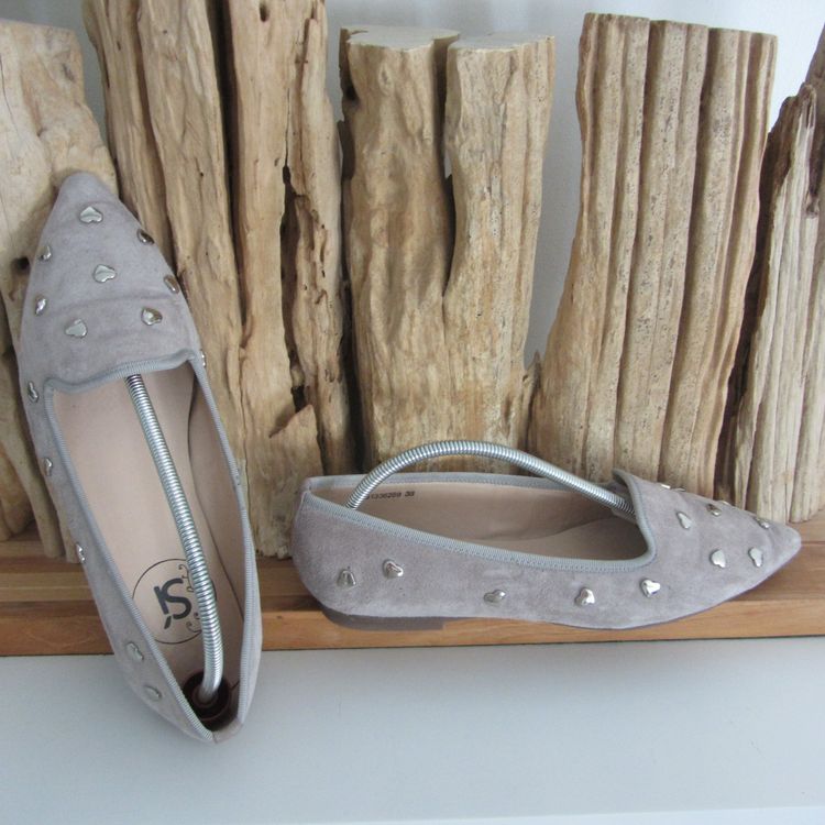 Ballerina Grau Leder
